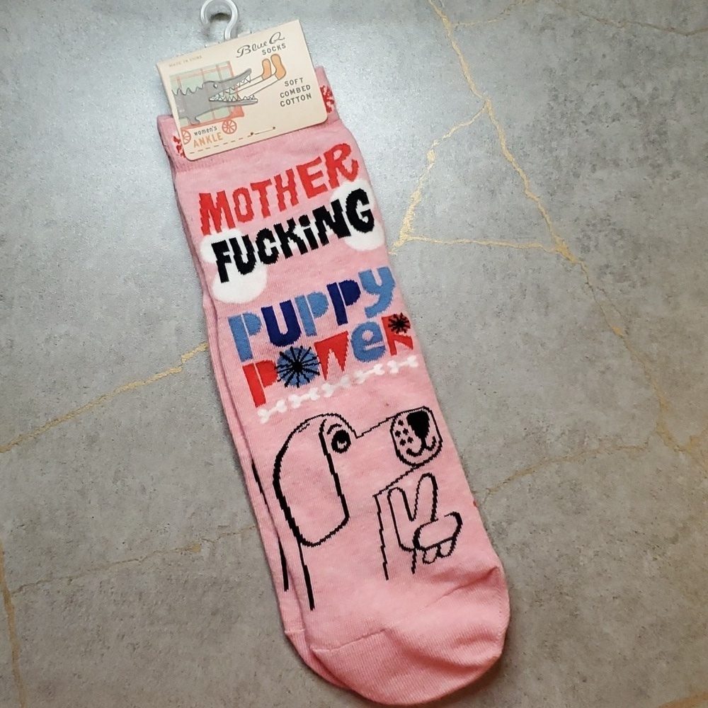 Puppy Power Graphic Socks NWT
